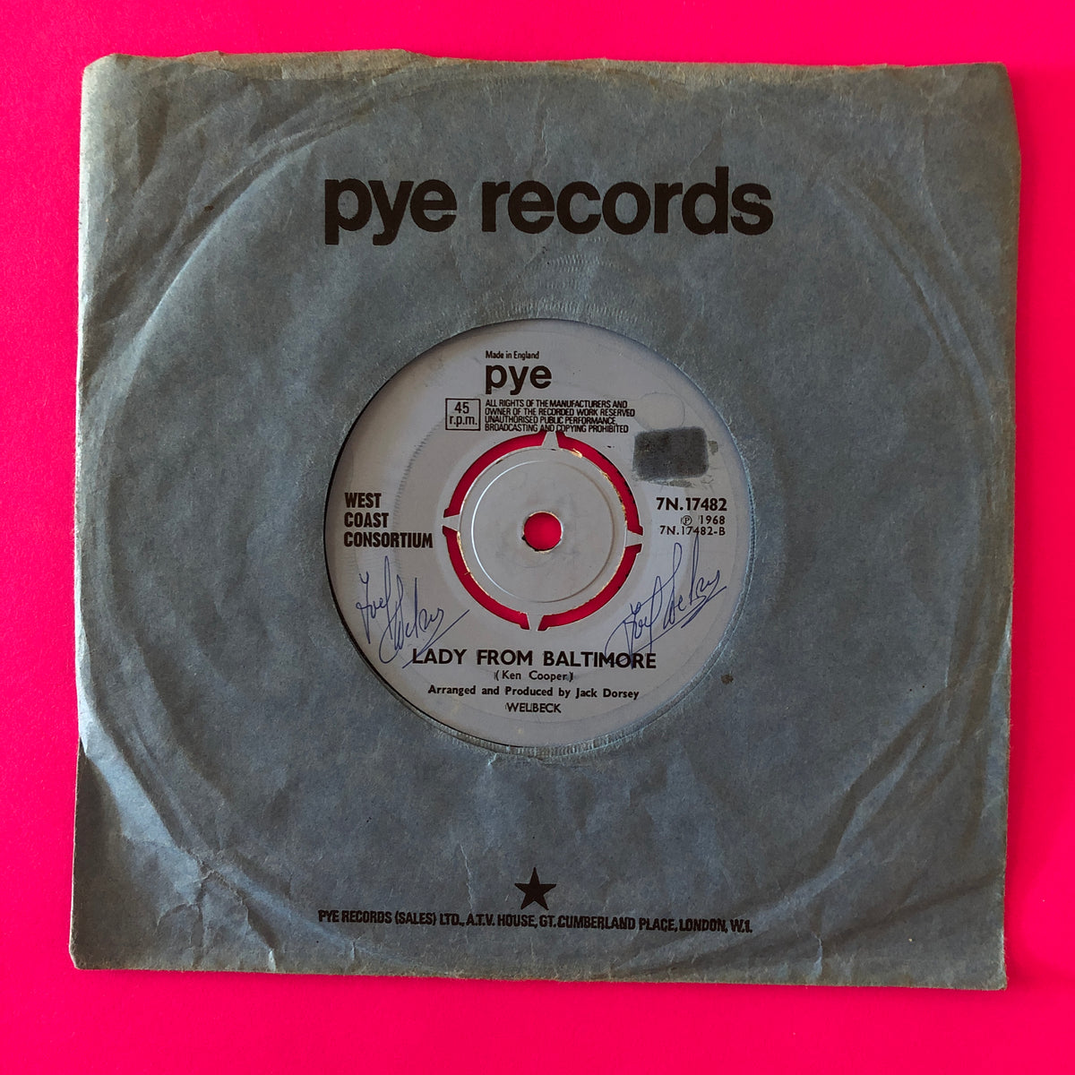 West Coast Consortium : Colour Sergeant Lillywhite (7", Single, Pus)