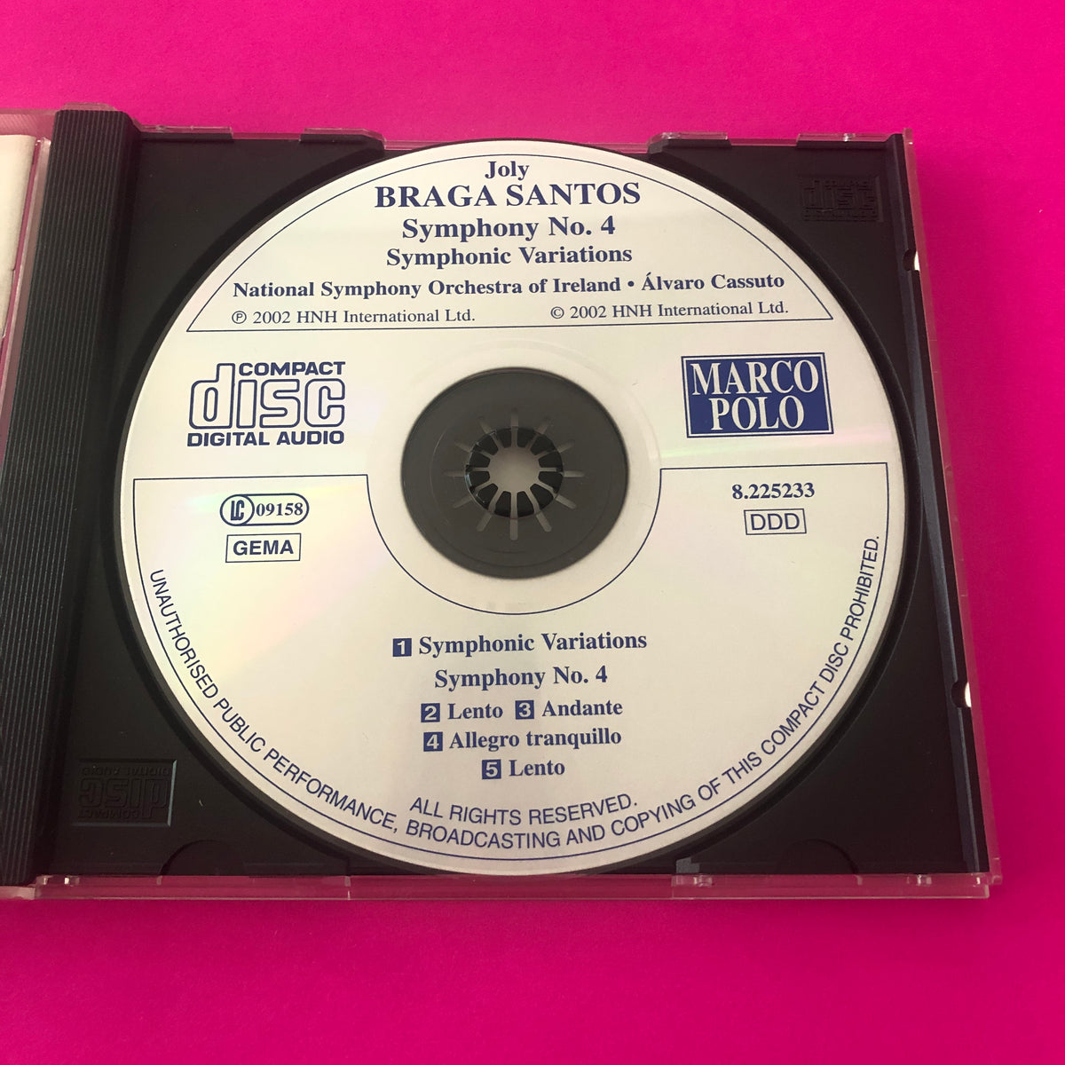 Joly Braga Santos - National Symphony Orchestra Of Ireland • Álvaro Cassuto : Symphony No. 4 • Symphonic Variations (CD, Album)