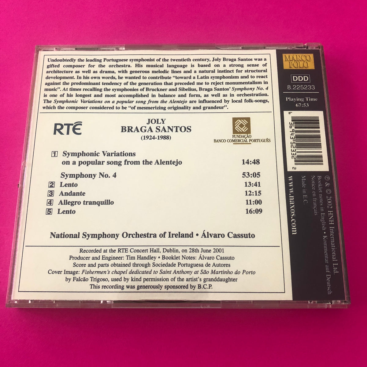 Joly Braga Santos - National Symphony Orchestra Of Ireland • Álvaro Cassuto : Symphony No. 4 • Symphonic Variations (CD, Album)