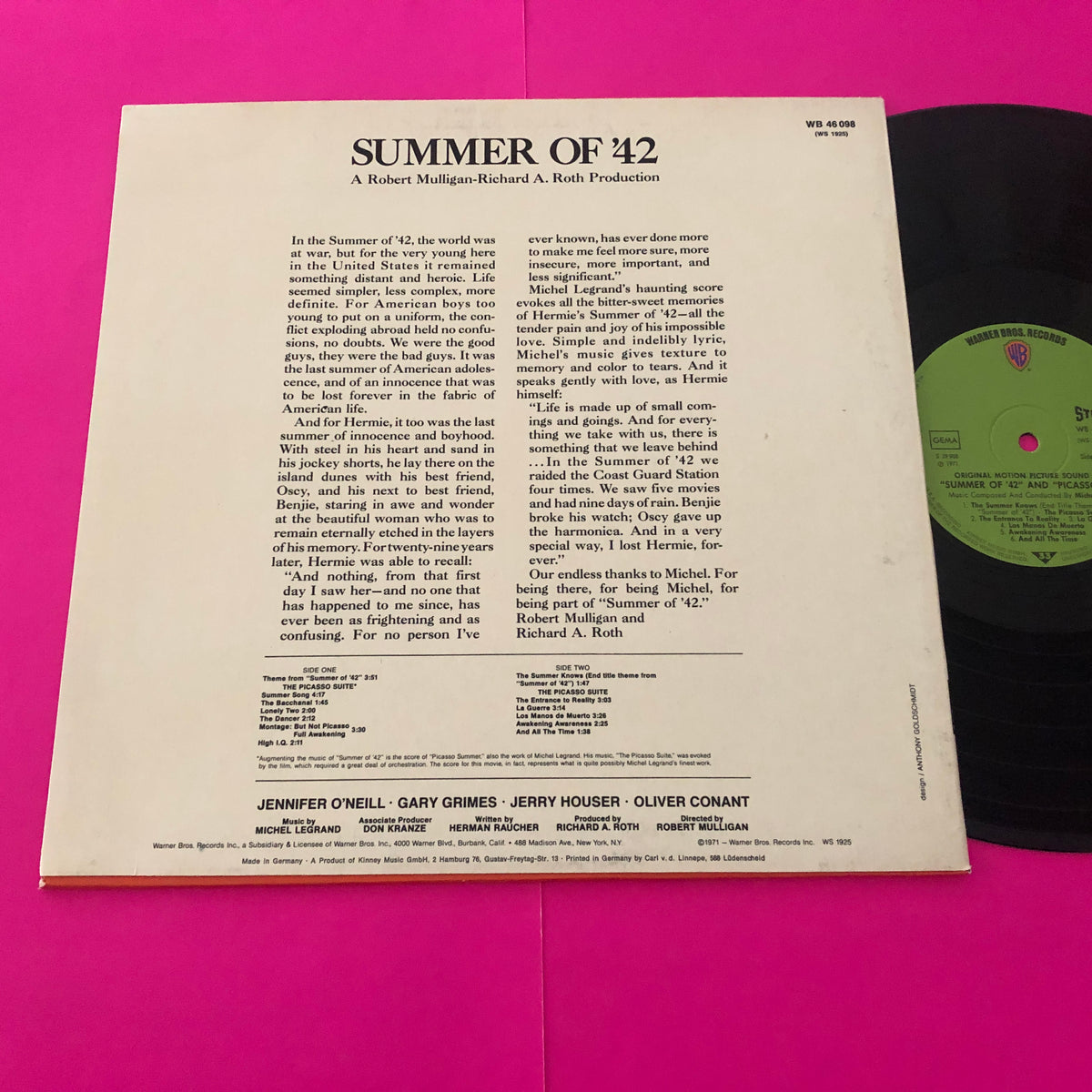 Michel Legrand : Summer Of '42 (LP, Album, RE)