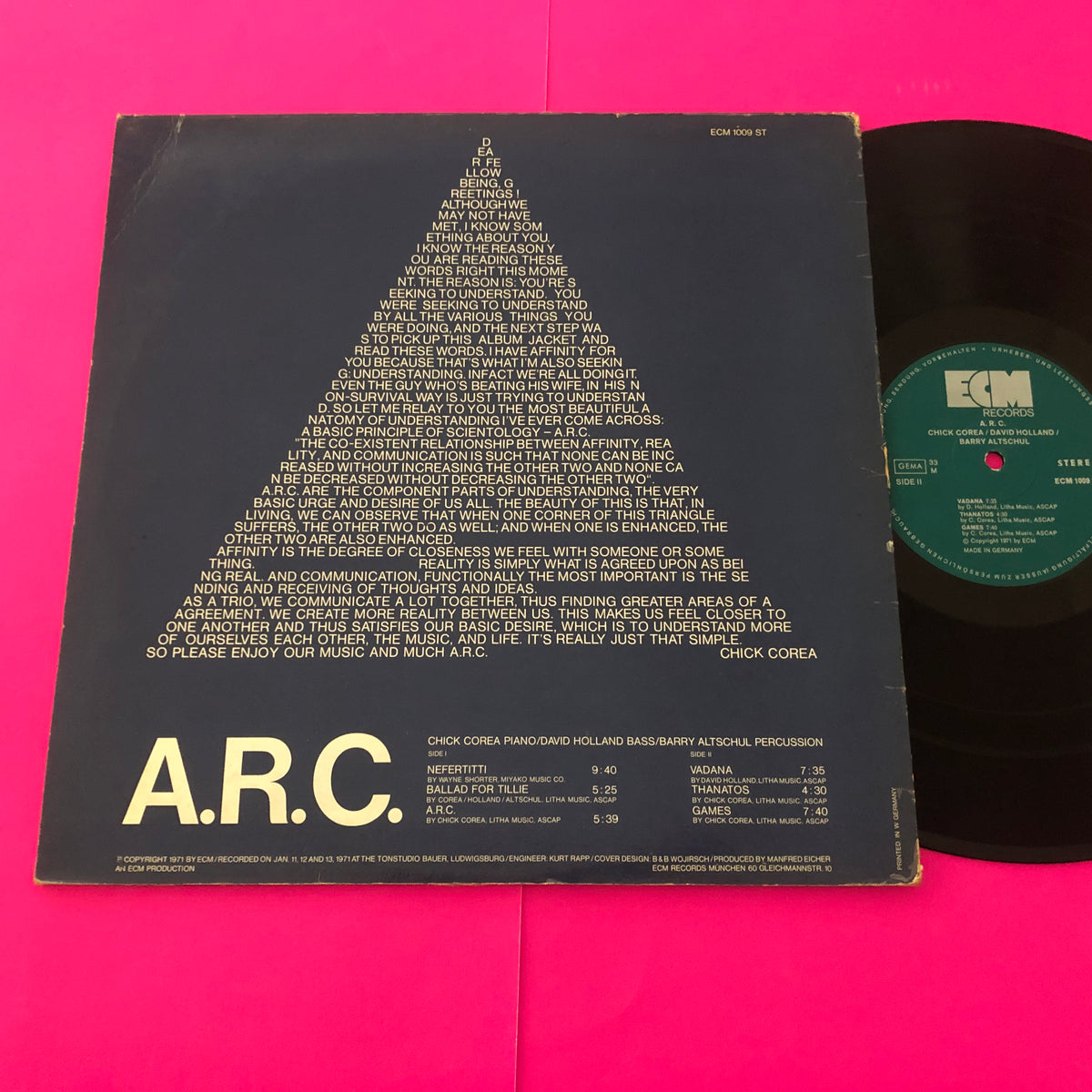 Chick Corea, Dave Holland, Barry Altschul : A.R.C. (LP, Album)