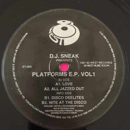 DJ Sneak : Platforms E.P. Vol1 (12", EP, RP)