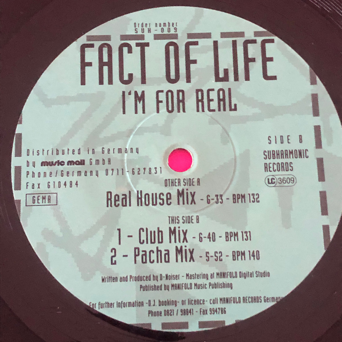Fact Of Life : I'm For Real (12")