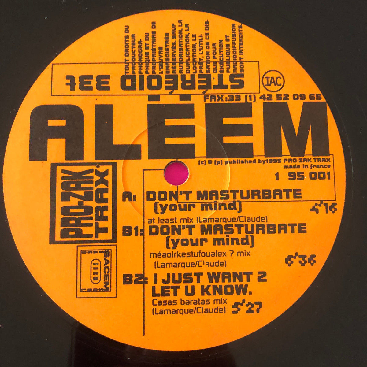 Alëem (2) : Don't Masturbate (Your Mind) (12", Maxi)
