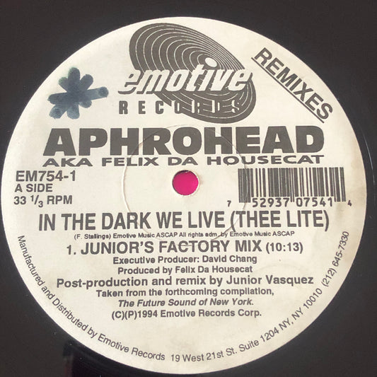 Aphrohead : In The Dark We Live (Thee Lite) (Remixes) (2x12")