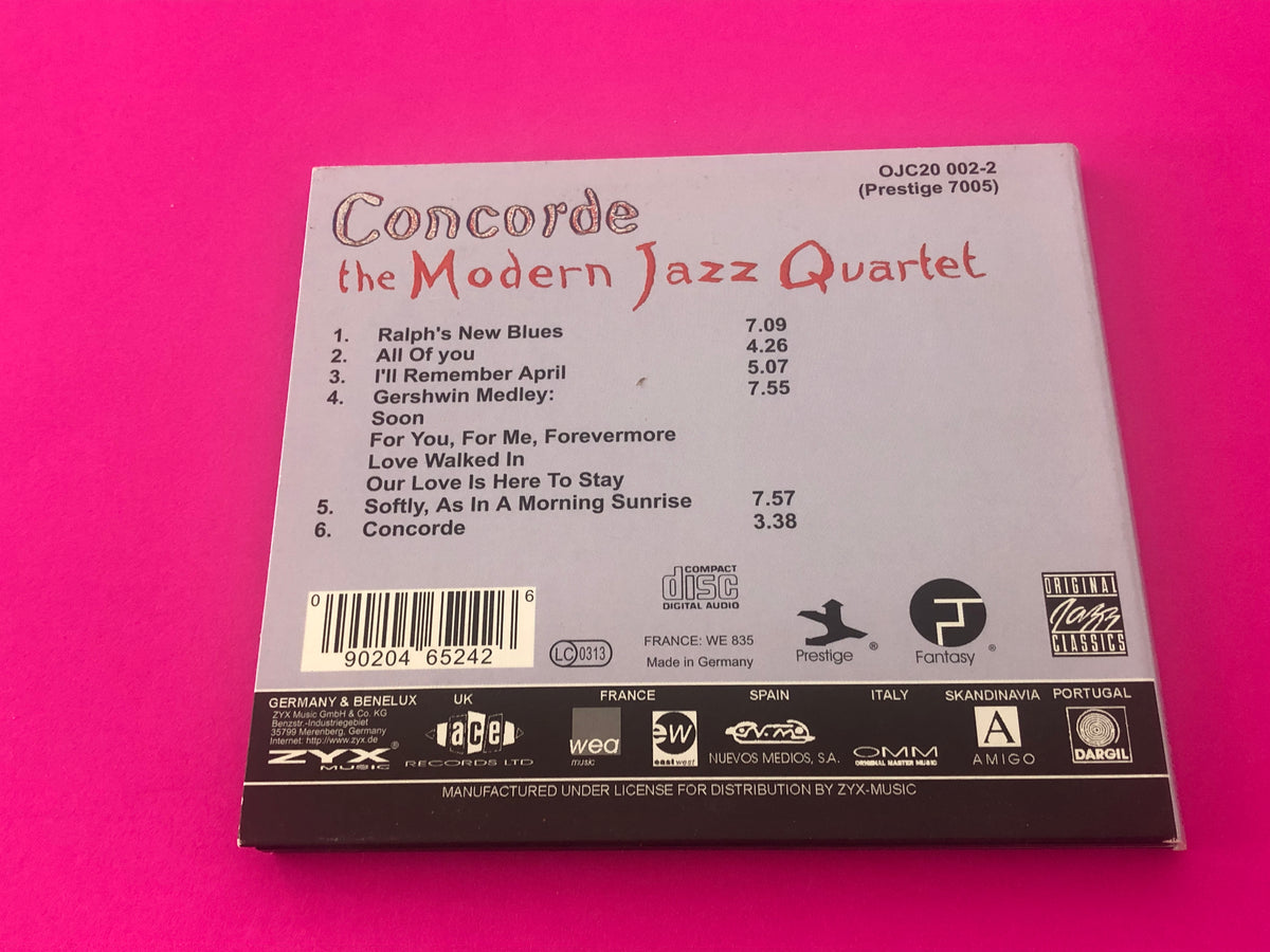 The Modern Jazz Quartet : Concorde (CD, Album, RE, RM, Dig)