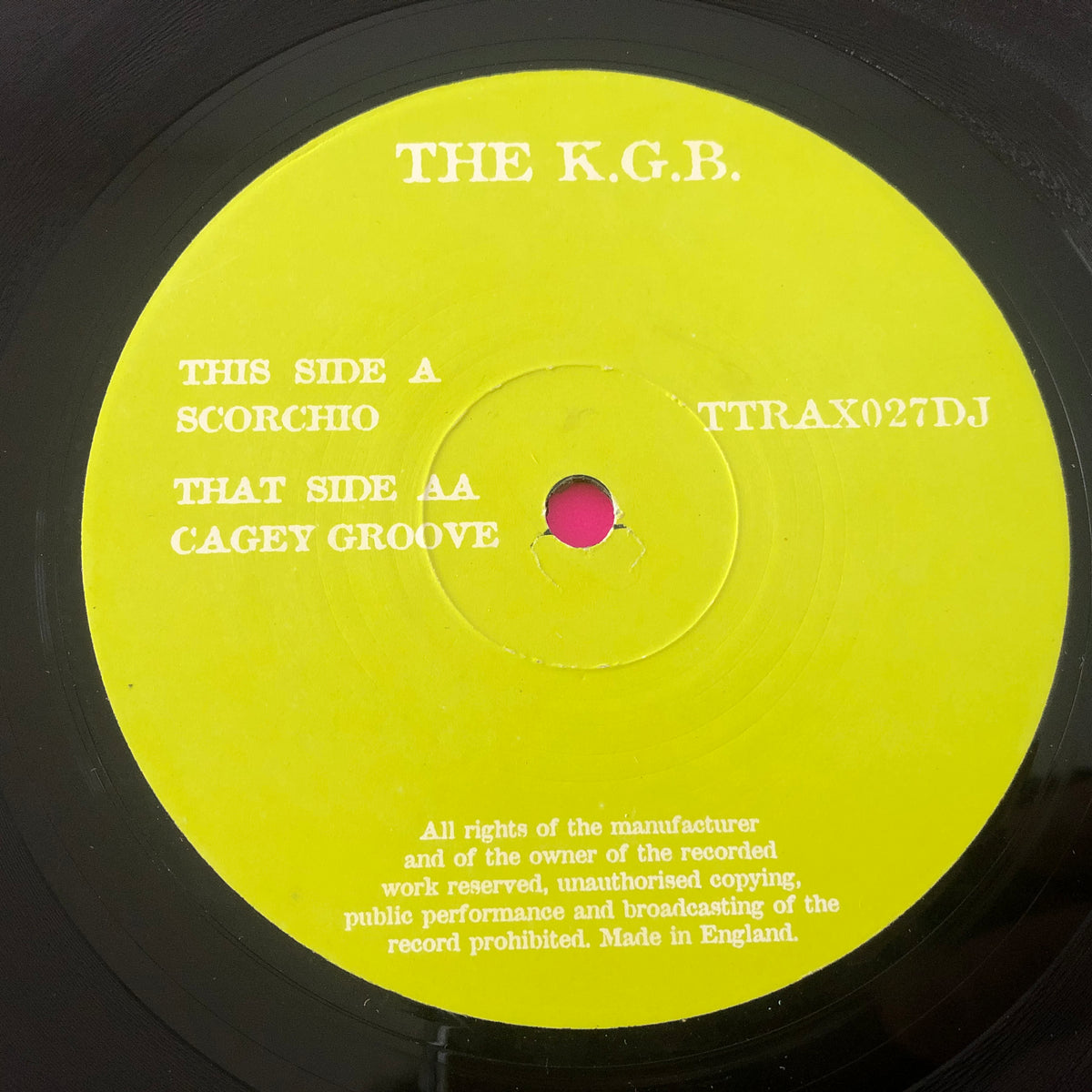 KGB : Scorchio / Cagey Groove (12")