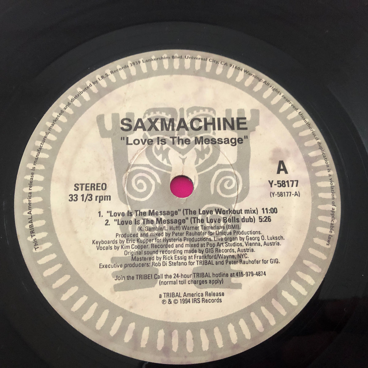 Saxmachine : Love Is The Message (12")