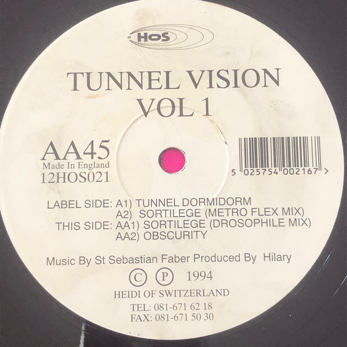 Tunnel Vision : Vol 1 (12")
