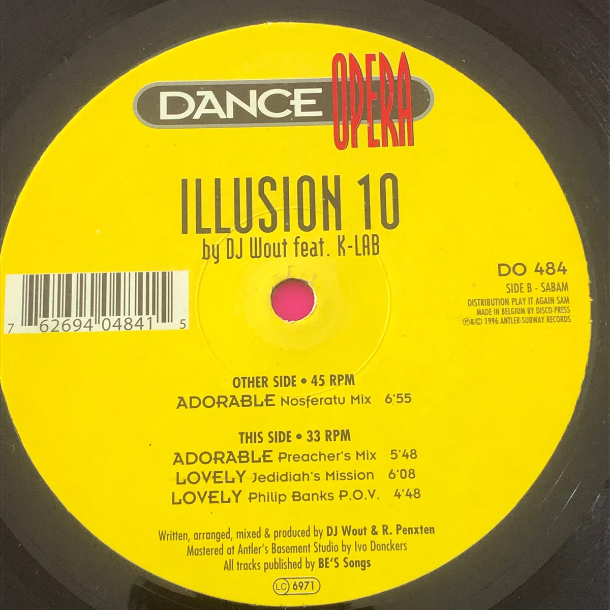 Illusion By DJ Wout Feat. K-Lab : Adorable (12")