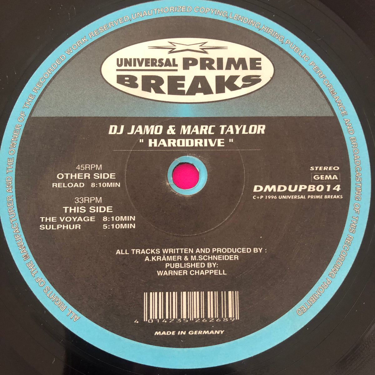 DJ Jamo & Marc Taylor : Harddrive (12")