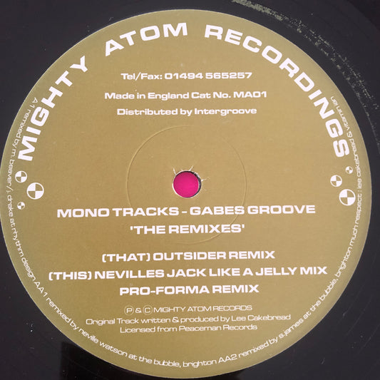 Mono Tracks : Gabes Groove - The Remixes (12")