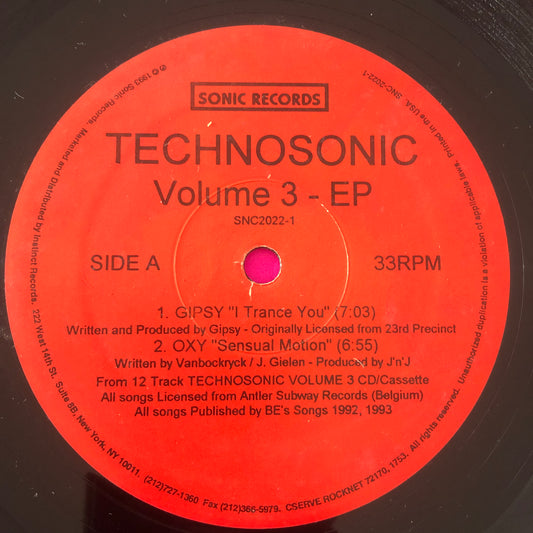 Various : Technosonic Volume 3 - EP (12", EP)