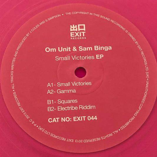 Om Unit & Sam Binga : Small Victories EP (12", EP, Ltd, Cle)