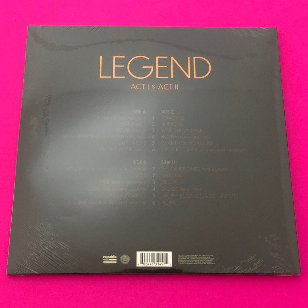 John Legend : Legend (2xLP, Album, Ltd, Ora)