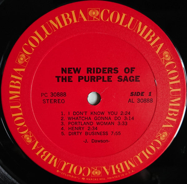 New Riders Of The Purple Sage : New Riders Of The Purple Sage (LP, Album, RE)