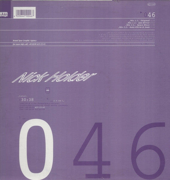 Nick Holder : U R The 1 (12")