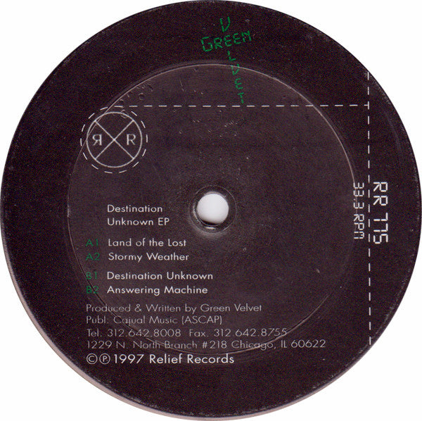 Green Velvet : Destination Unknown EP (12", EP)