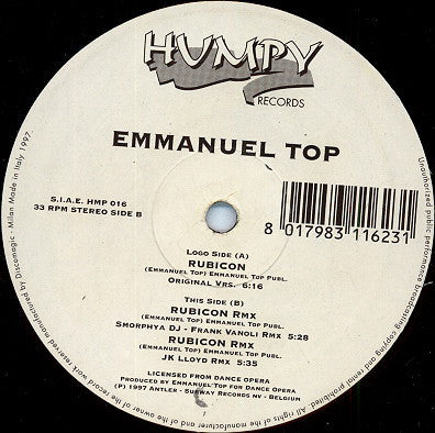 Emmanuel Top : Rubicon (12")