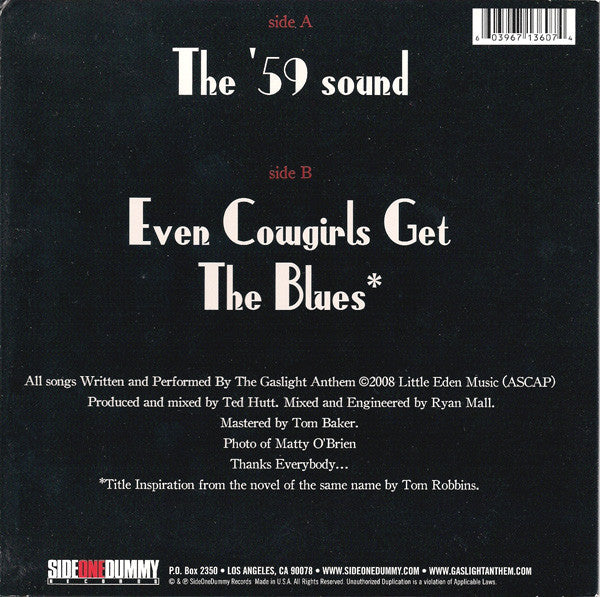 The Gaslight Anthem : The ’59 Sound (7", Single, Ltd)