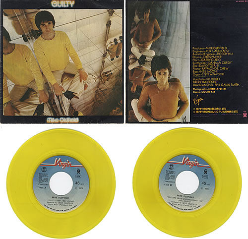 Mike Oldfield : Guilty (7", Single, Yel)