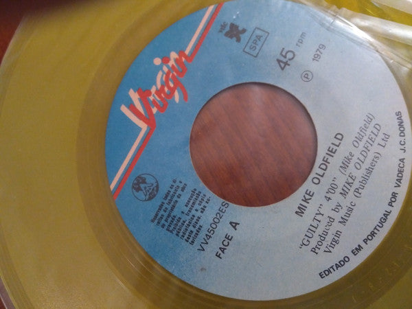 Mike Oldfield : Guilty (7", Single, Yel)