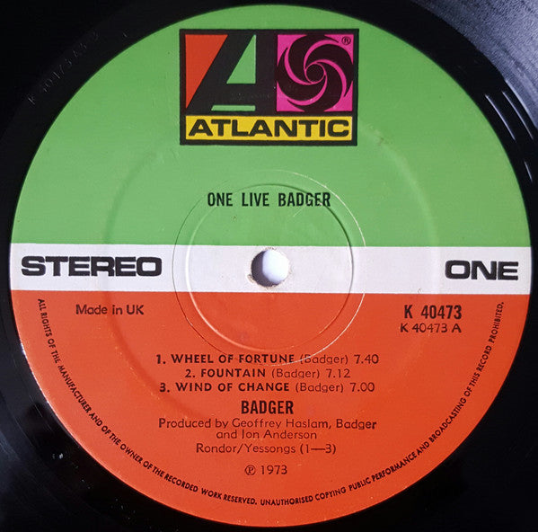 Badger (5) : One Live Badger (LP, Gat)