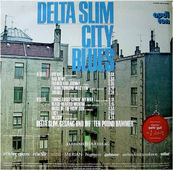 Delta Slim : City Blues (LP, Album, M/Print)