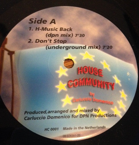 Domenico Carluccio : House Community (12")