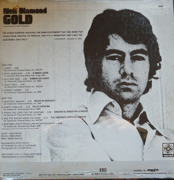 Neil Diamond : Gold (LP, Album)