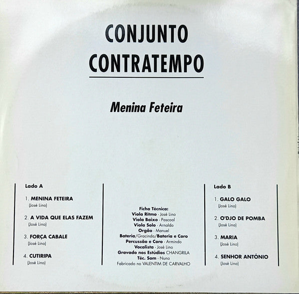 Conjunto Contratempo : Menina Feteira (LP, Album)
