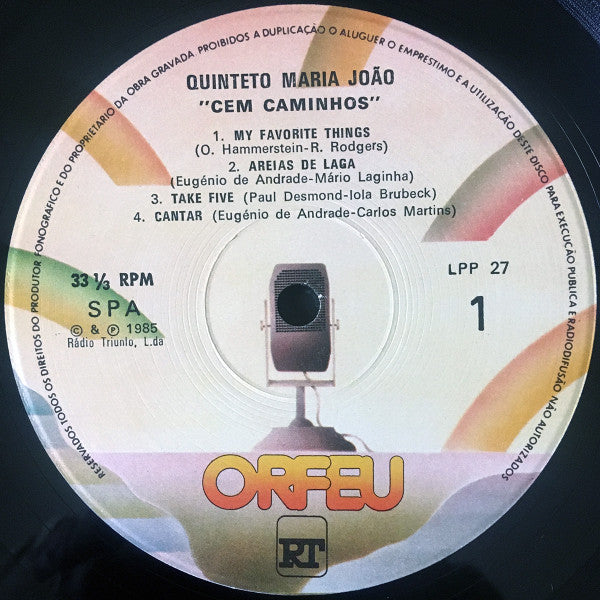 Quinteto Maria João : Cem Caminhos (LP, Album)