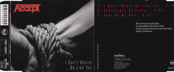 Accept : I Don't Wanna Be Like You (CD, Maxi)