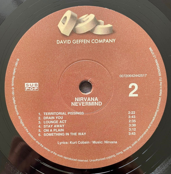 Nirvana : Nevermind (LP, Album, RE, RP)