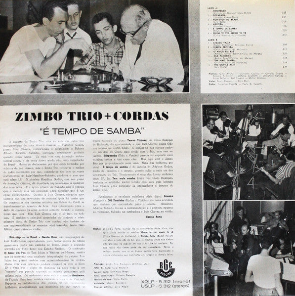 Zimbo Trio : Zimbo Trio + Cordas - É Tempo De Samba (LP, Mono)