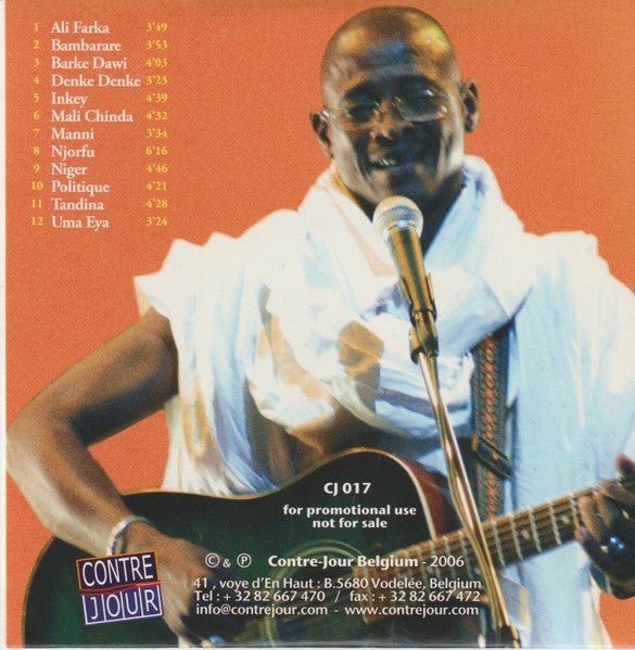 Afel Bocoum & Alkibar : Niger (CD, Advance, Album, Promo, car)