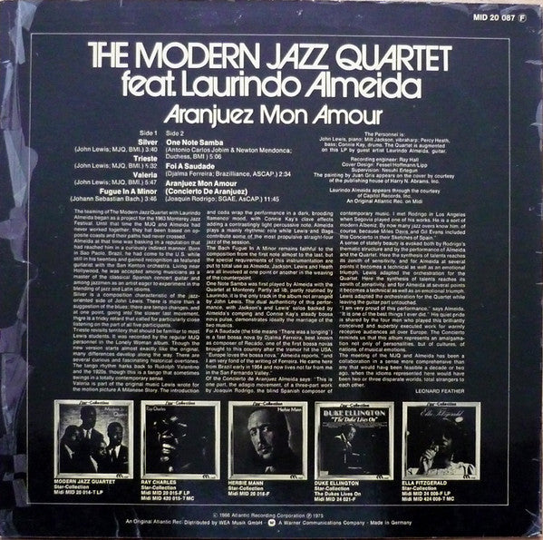 Modern Jazz Quartet, The Feat. Laurindo Almeida : Aranjuez Mon Amour (LP,Album,Reissue)