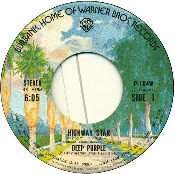 Deep Purple : Highway Star / Strange Kind Of Woman (7", Single)
