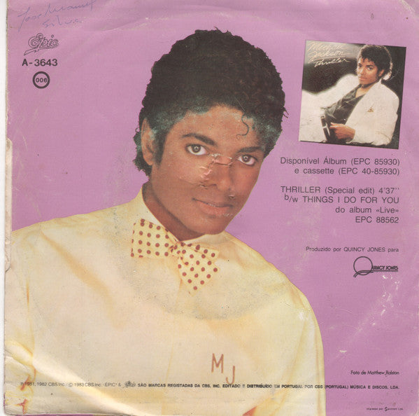 Michael Jackson : Thriller (Special Edit) (7", Single)