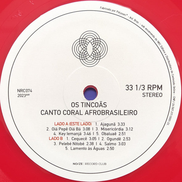 Os Tincoãs : Canto Coral Afrobrasileiro (LP, Album, Club, Ltd, RE, RM, Red)