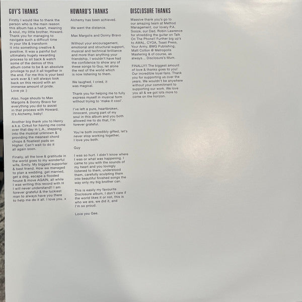 Disclosure (3) : Alchemy (LP, Album, 180)