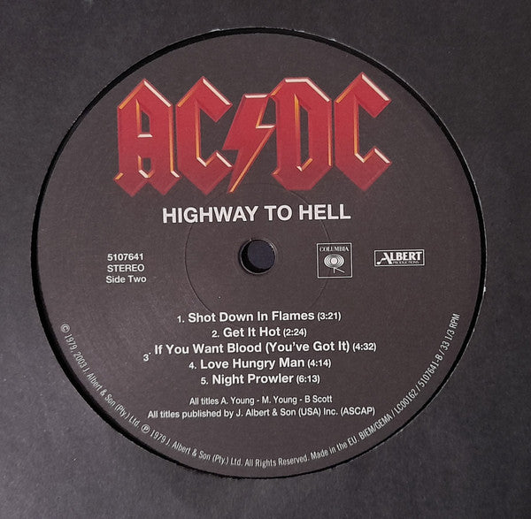 AC/DC : Highway To Hell (LP, Album, RE, RM, 180)