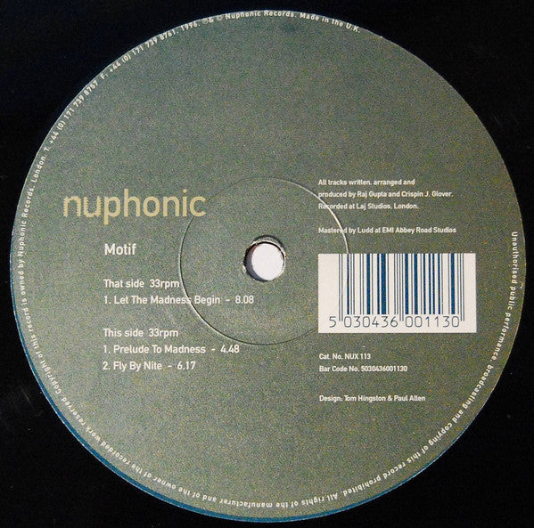 Motif : Let The Madness Begin (12")