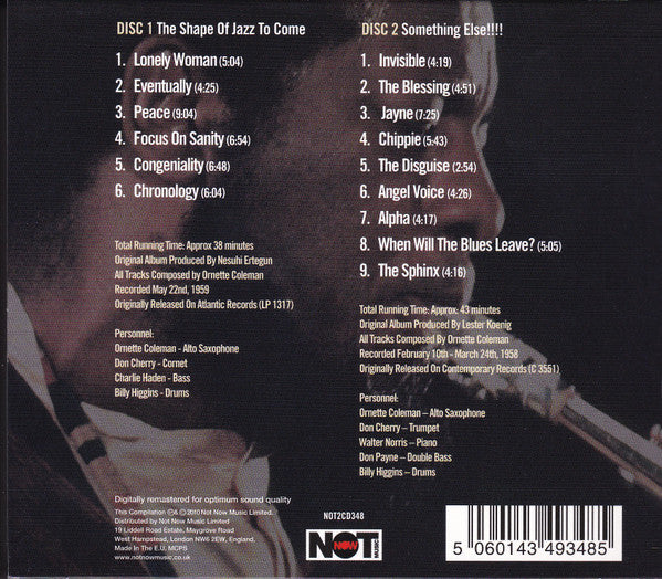 Ornette Coleman : The Shape Of Jazz To Come (2xCD, Comp, RM)