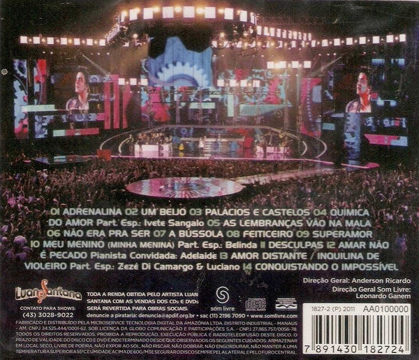Luan Santana : Ao Vivo No Rio (CD, Album)