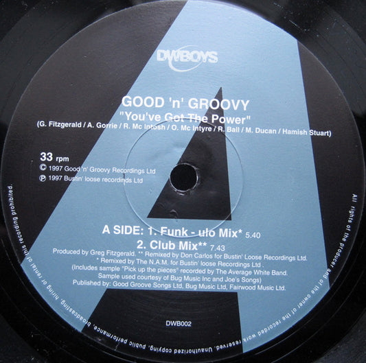 Good 'N' Groovy : You've Got The Power (12")