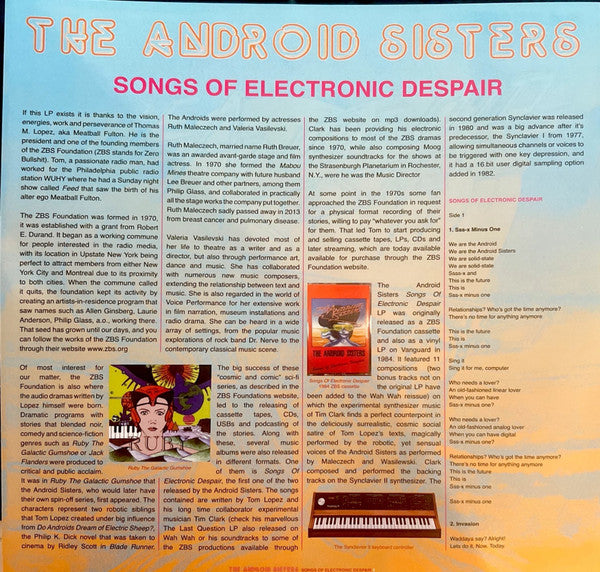 The Android Sisters : Songs Of Electronic Despair (LP, Album, RE)