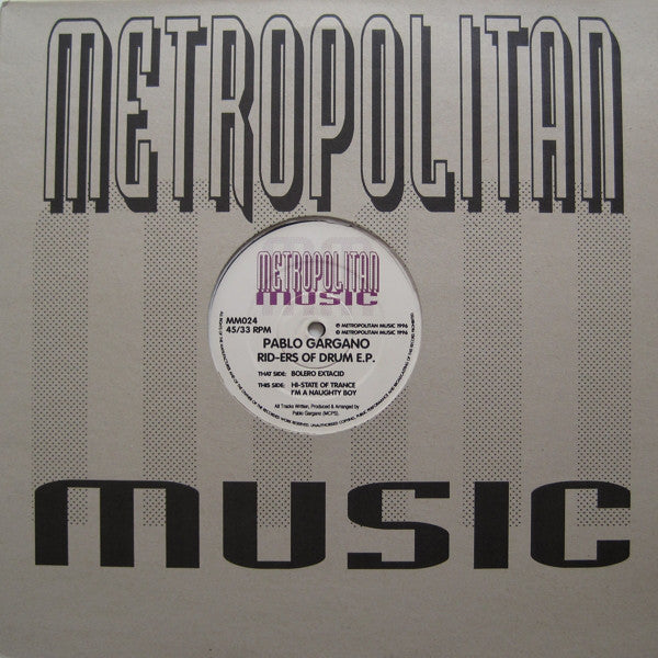 Pablo Gargano : Rid-Ers Of Drum E.P. (12", EP)