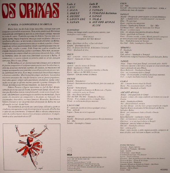 Os Orixás : Os Orixás (LP, Album)