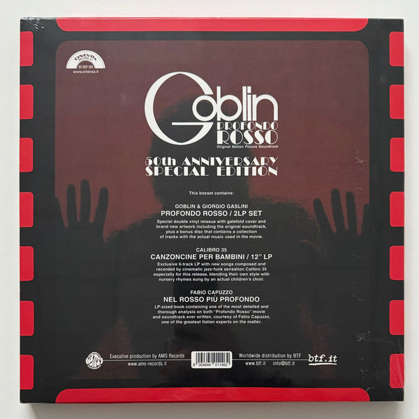 Goblin, Calibro 35, Fabio Capuzzo : Dario Argento's Profondo Rosso (Original Motion Picture Soundtrack) (Box, Ltd, S/Edition, 50t + 2x12", Album, Ltd, S/Ed)